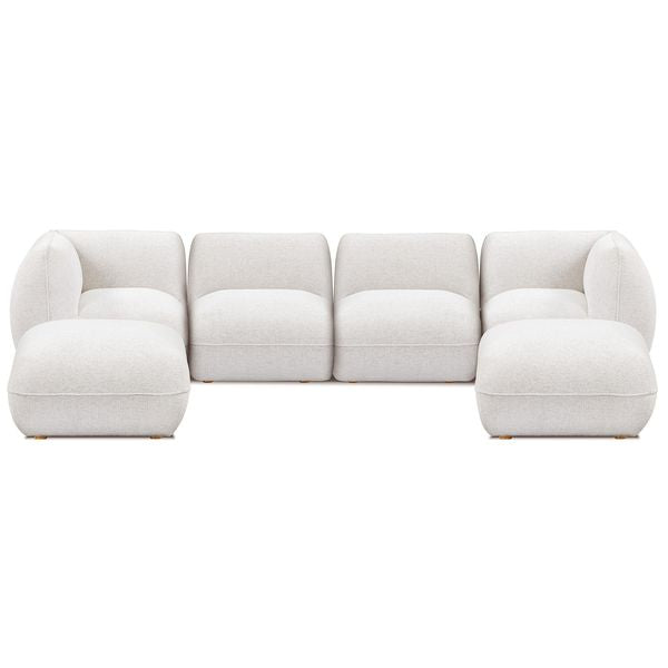 Modular U-Chaise Sectional, Stone White