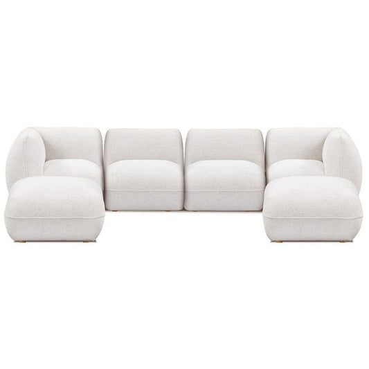 Modular U-Chaise Sectional, Stone White